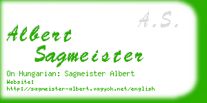 albert sagmeister business card